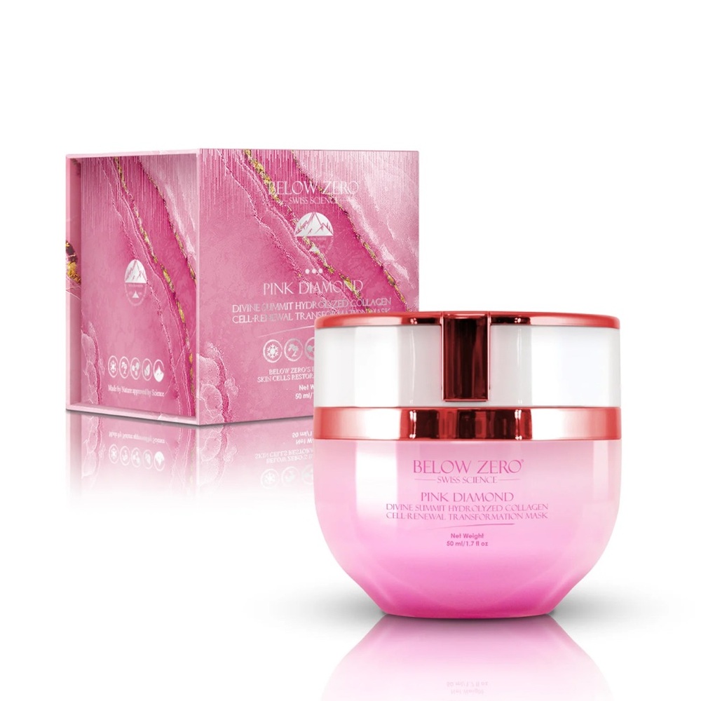 Below Zero Pink Diamond Collagen Mask NEW - Picture 2 of 6